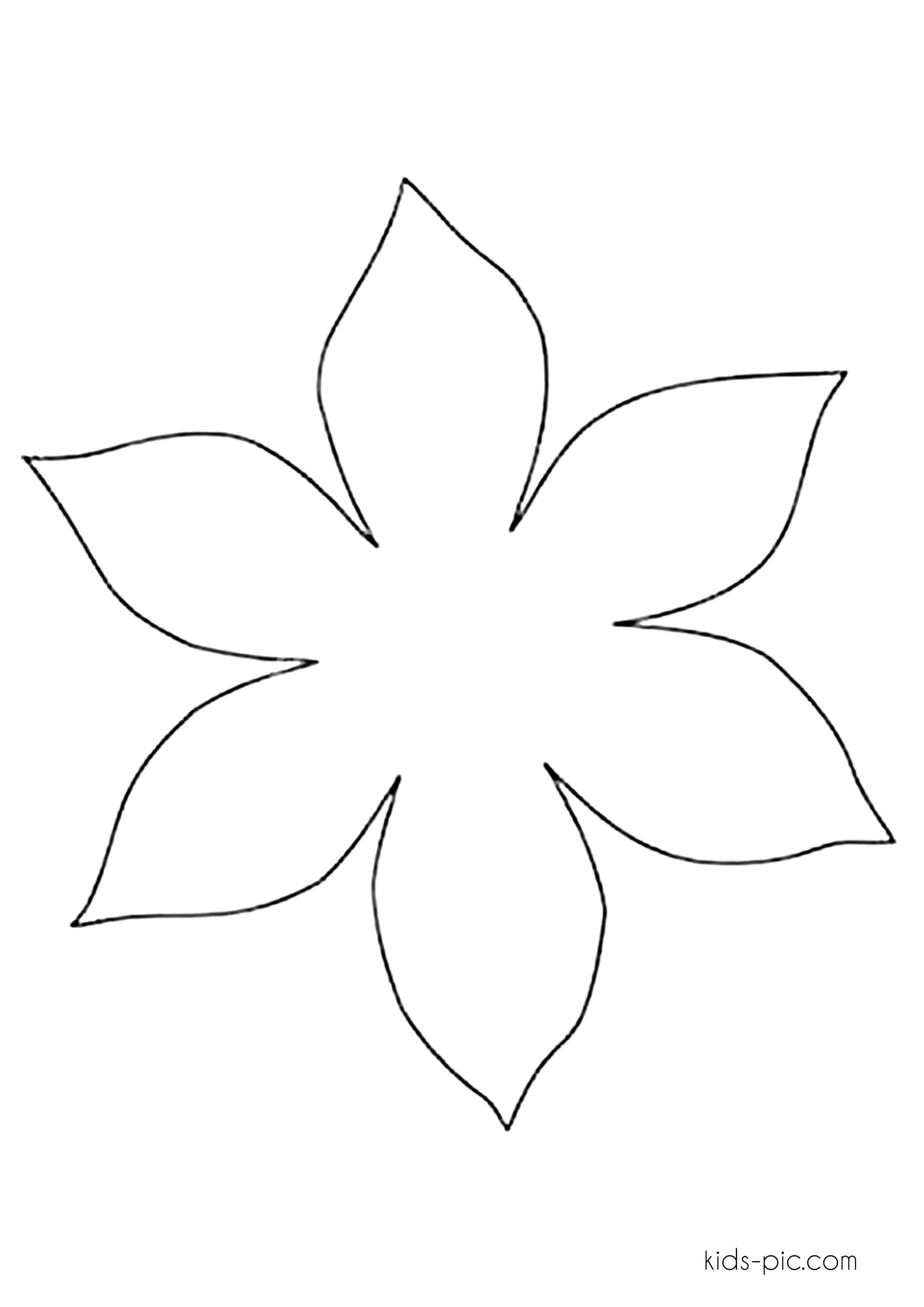 Шаблон цветка для вырезания из бумаги
