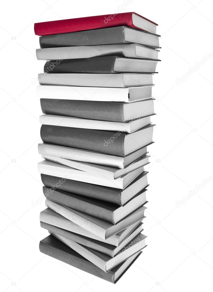 Cтопка книг черно-белые картинки - подборка (1)