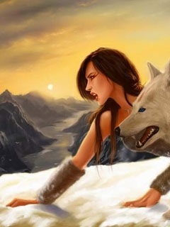 Волчица девушка арт010