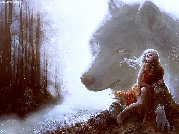Волчица девушка арт017