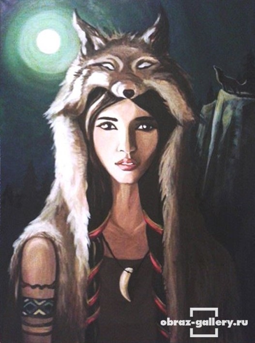 Картинка волчица девушка