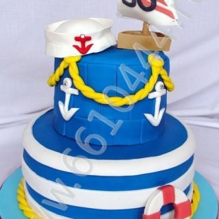 Детский торт с морской тематикой016