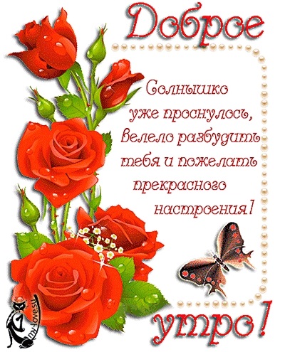 Доброе утро друзья розы красивые открытки и гифы анимированные013