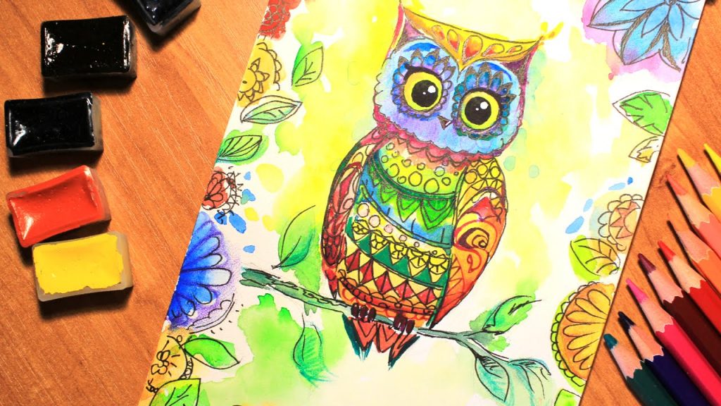 Как раскрасить гуашью сову - идеи и картинки (26)