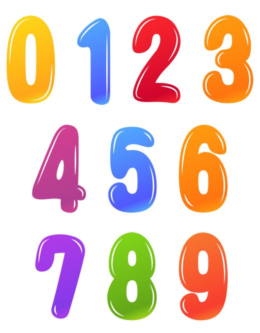 Картинки для детей цифры на прозрачном фоне (3)
