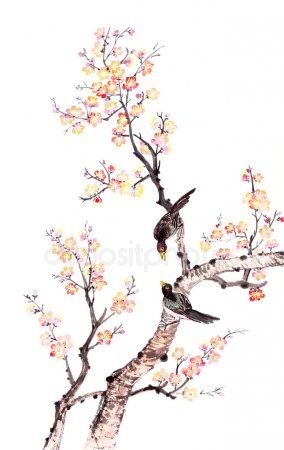 Китайские цветы рисунки и картинки001