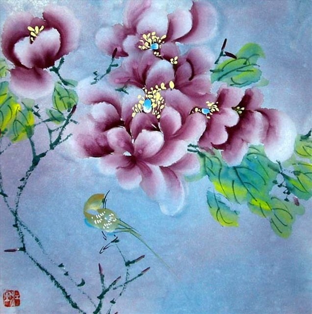 Китайские цветы рисунки и картинки013