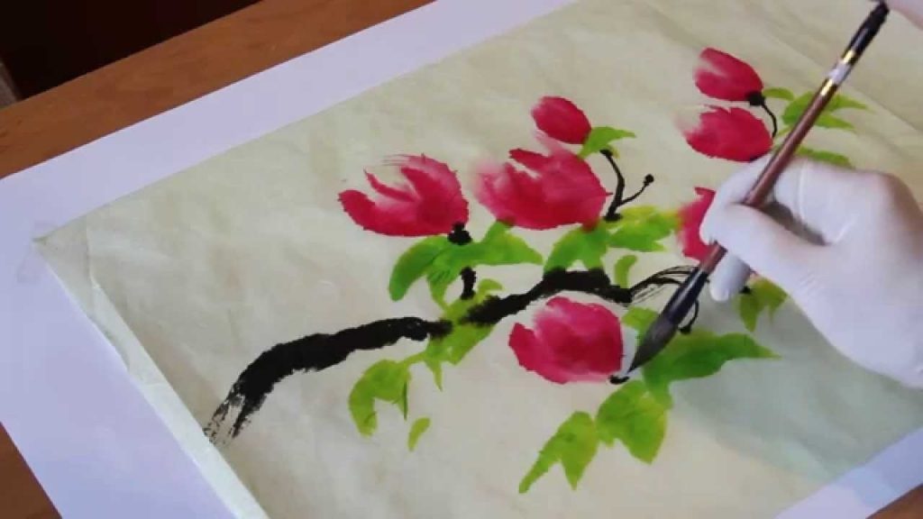 Китайские цветы рисунки и картинки018