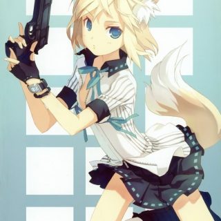 Красивые картинки аниме девочки с оружием002