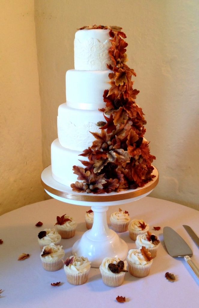 Красивые фото свадебного торта в осеннем стиле (1)
