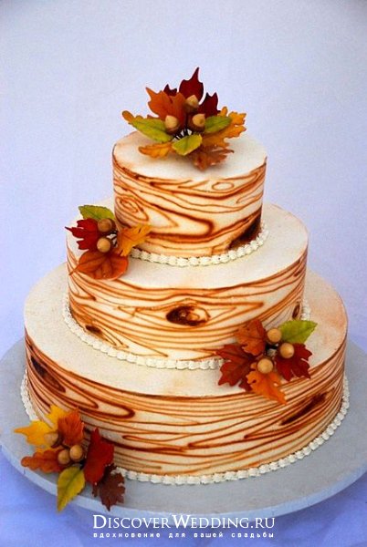 Красивые фото свадебного торта в осеннем стиле (12)