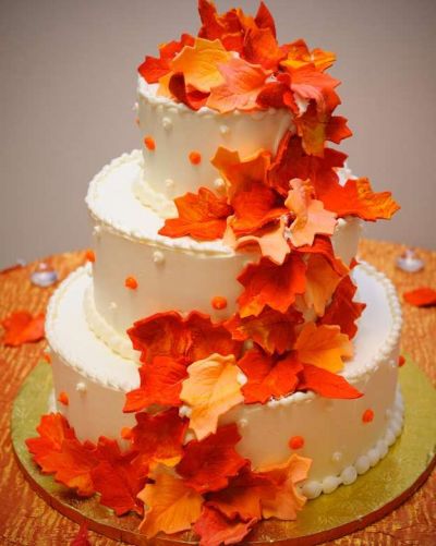 Красивые фото свадебного торта в осеннем стиле (23)