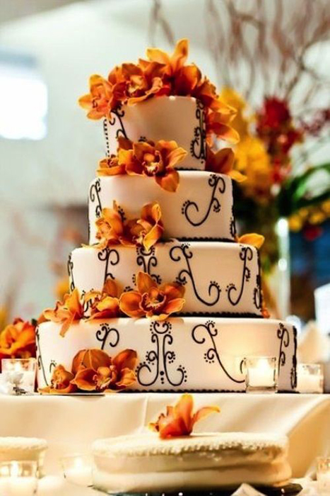 Красивые фото свадебного торта в осеннем стиле (26)