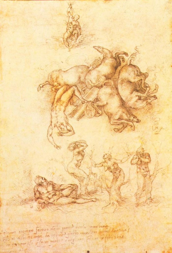 Микеланджело рисунки карандашом для детей004
