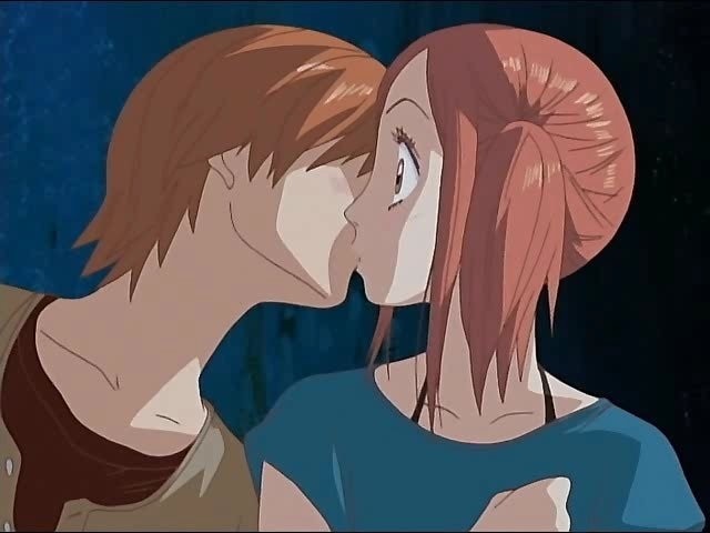 Милые картинки аниме неожиданный поцелуй010