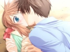 Милые картинки аниме неожиданный поцелуй017