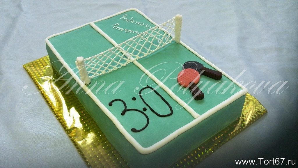 Настольный теннис торт фото015
