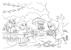 Осенний лес с грибами картинки для детей (11)