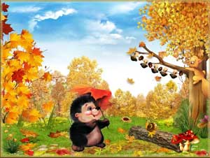 Осенний лес с грибами картинки для детей (16)