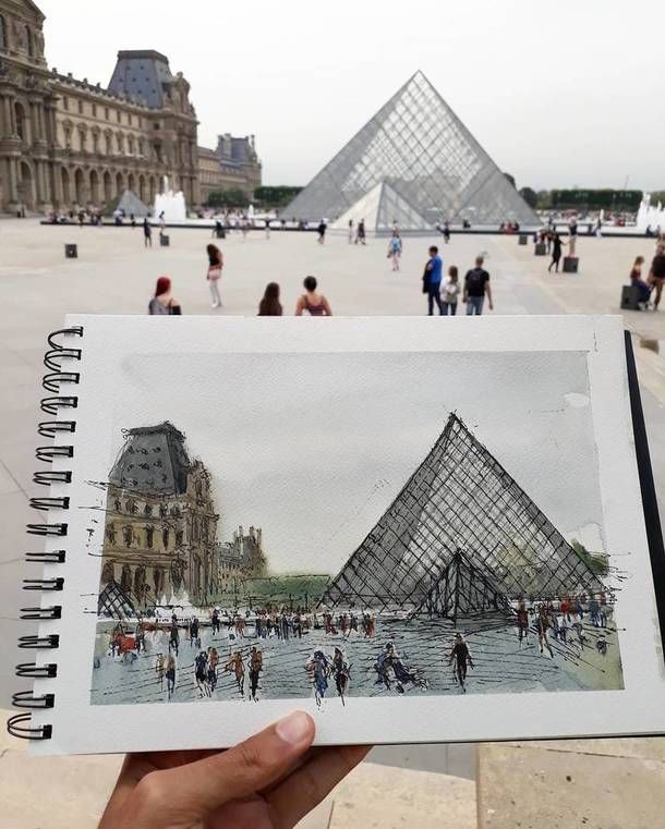 Париж картинки рисованные - 35 рисунков (17)