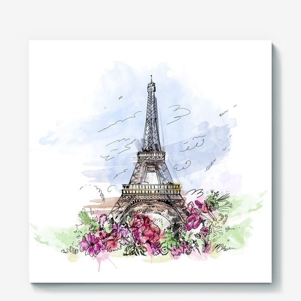 Париж картинки рисованные - 35 рисунков (30)