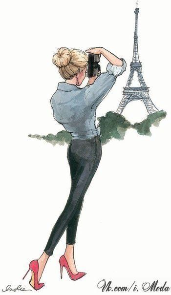 Париж картинки рисованные - 35 рисунков (33)