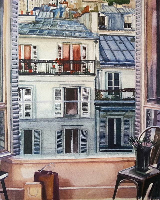 Париж картинки рисованные - 35 рисунков (8)