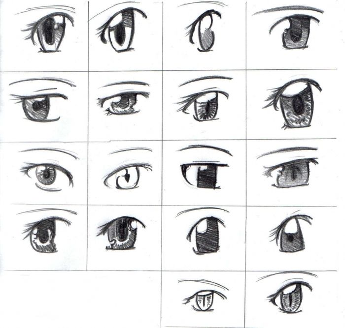 Подробные туториалы аниме глаз (15)