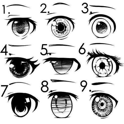 Подробные туториалы аниме глаз (19)