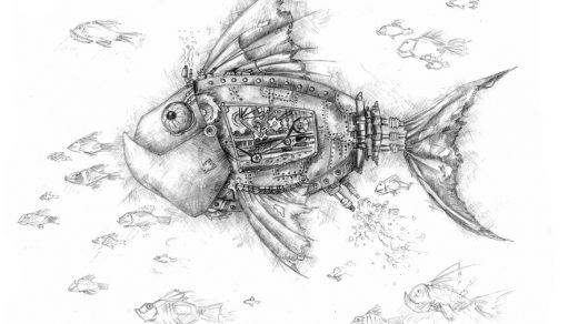 Прикольные картинки нарисованные рыбы021