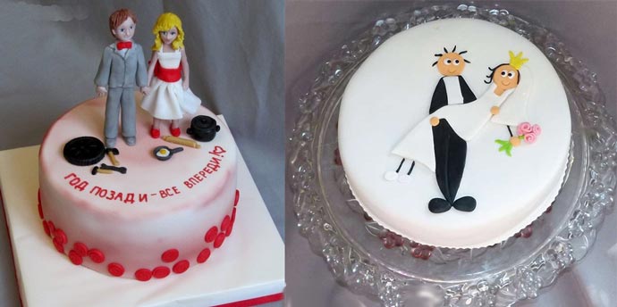 Прикольные картинки торты на свадьбу   идеи с фото (8)