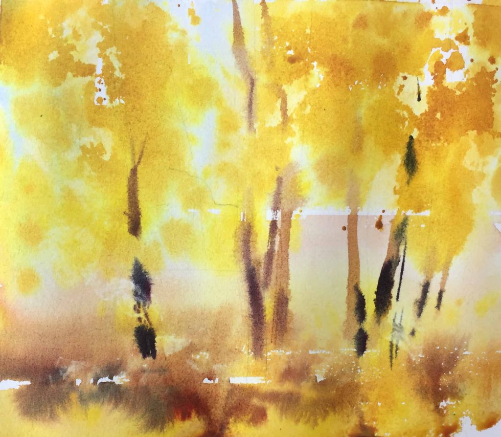 Рисование осеннего пейзажа гуашью - лучшие картины (27)