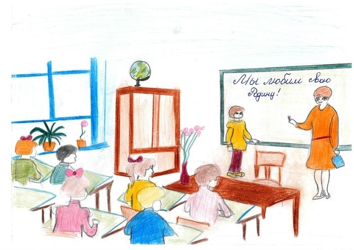 Рисунки про школу и на школьную тематику карандашом020
