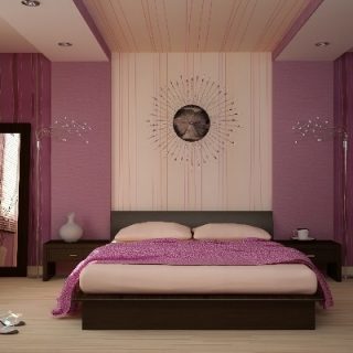 Спальня в сливовом цвете020