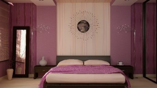 Спальня в сливовом цвете020