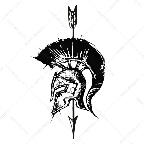 Спартанский шлем тату эскизы (12)