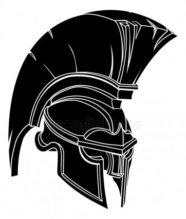 Спартанский шлем тату эскизы (24)