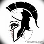 Спартанский шлем тату эскизы (30)