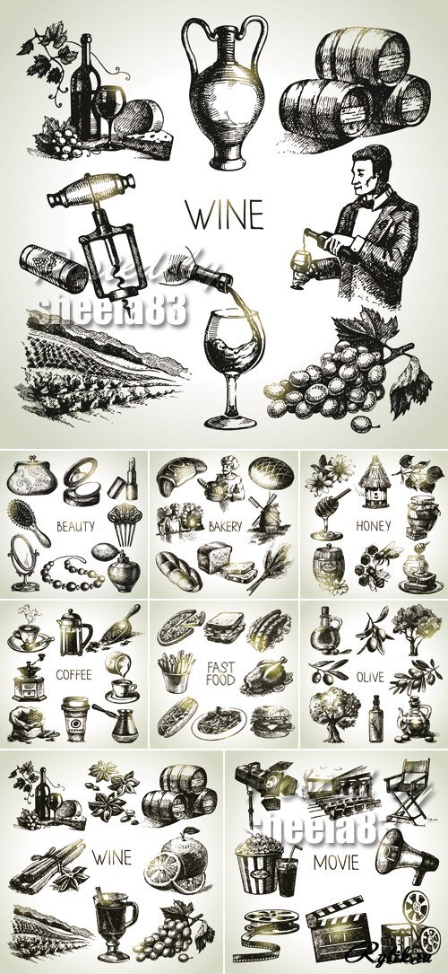 Топовые нарисованные картинки еда и напитки (34)