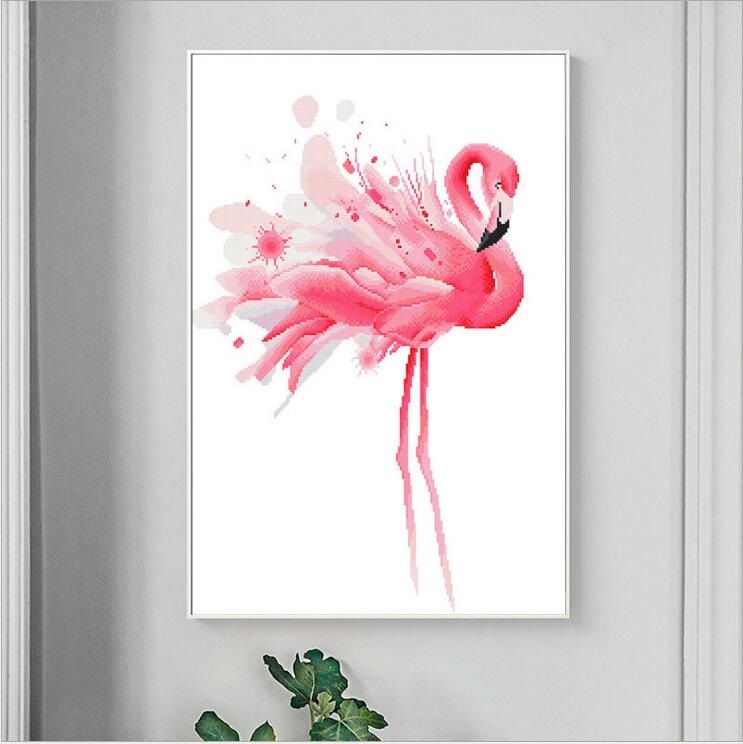 Удивительные картины фламинго маслом012