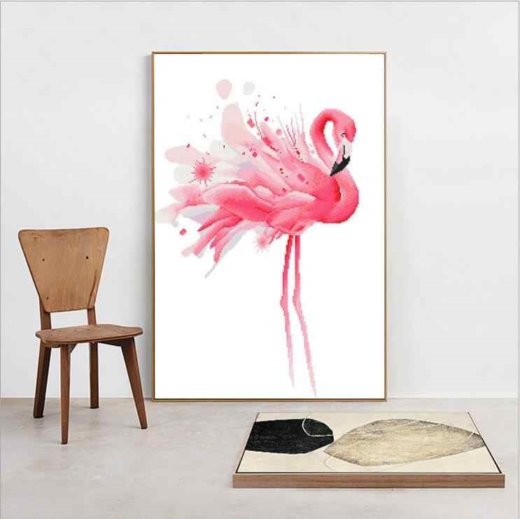 Удивительные картины фламинго маслом020
