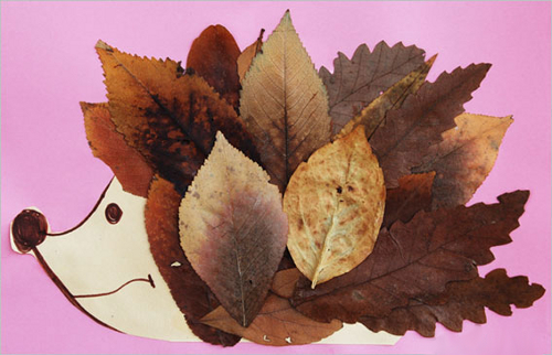 Удивительные коллажи из осенних листьев (30)