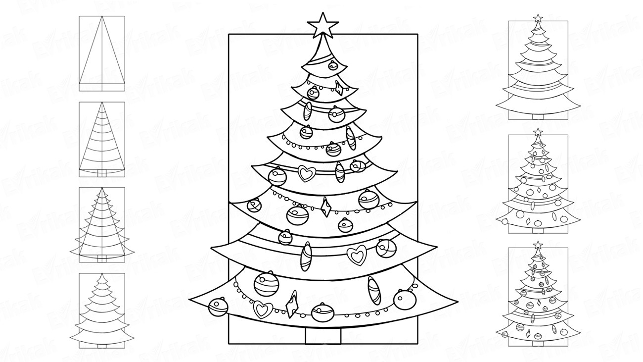Как нарисовать елку ребенку. Рисунки на новый год карандашом елка. Новогодняя елка рисунок карандашом. Елка карандашом для срисовки. Красивая елка карандашом.