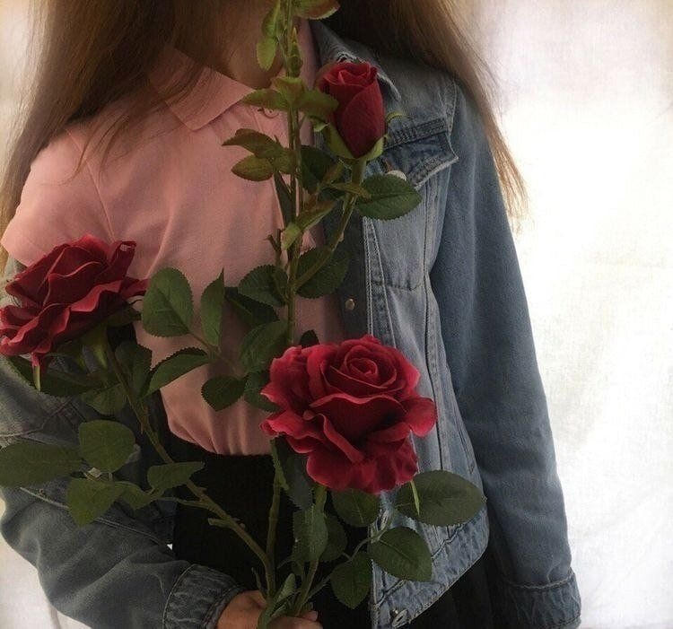 Девушки с розами в руках фото на аву016