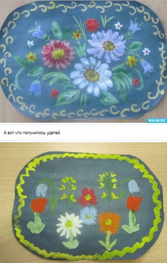 Как нарисовать цветы на подносе017