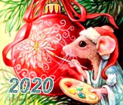 Картинки крыски на Новый год 2020013