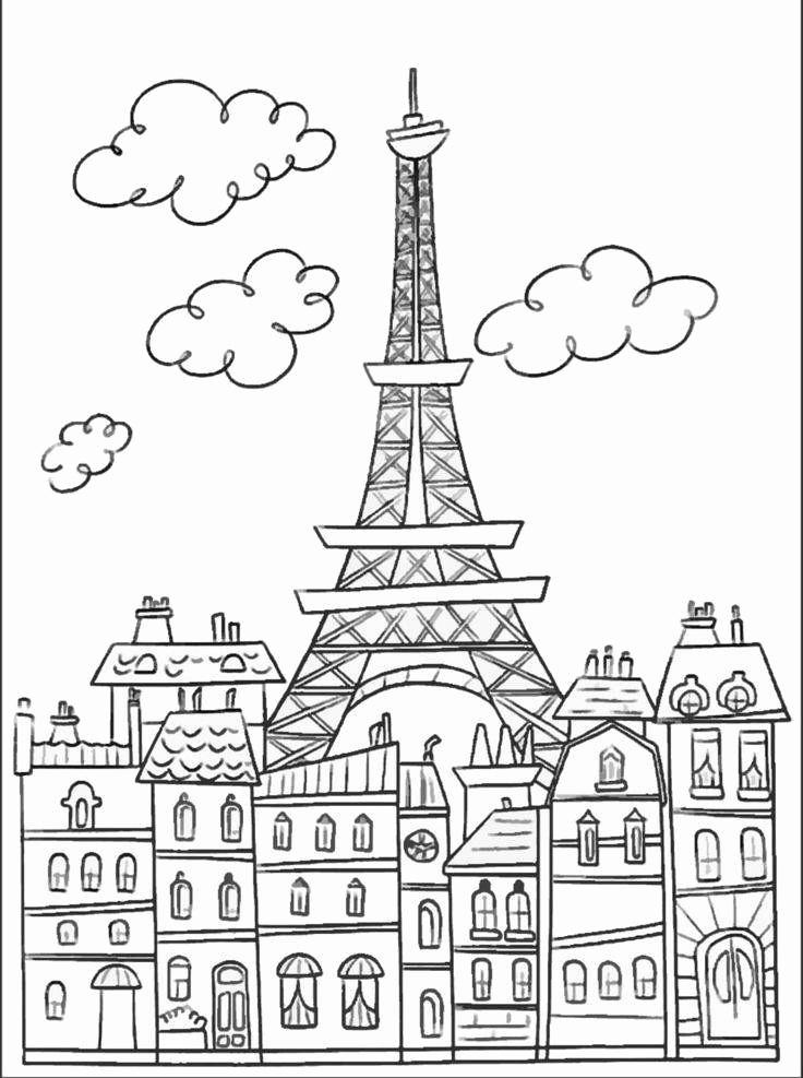 Красивые рисунки Эйфелевой башни для срисовки005