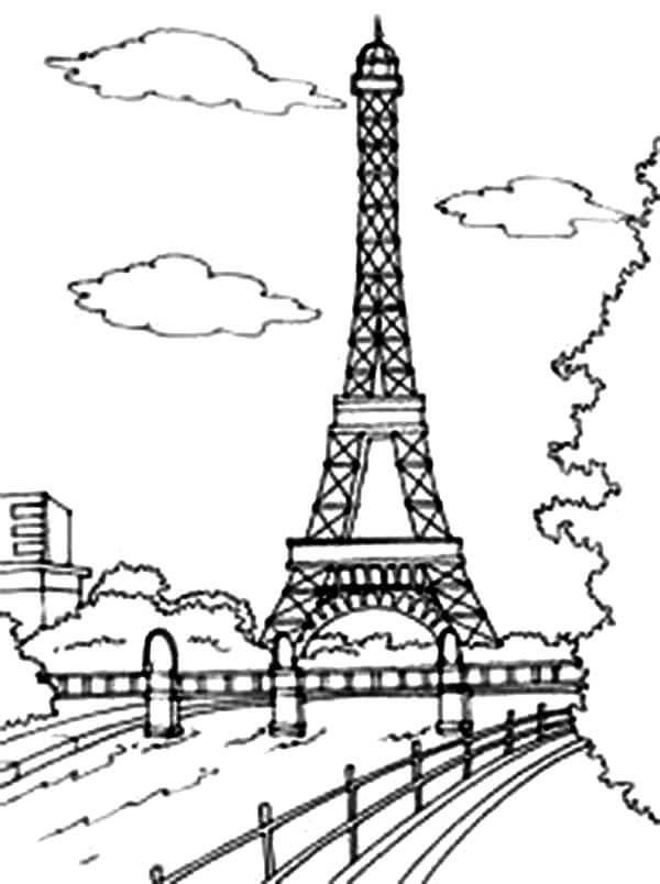 Красивые рисунки Эйфелевой башни для срисовки008