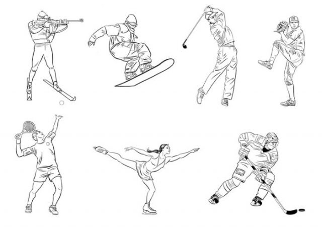 Красивые рисунки спорта для срисовки016