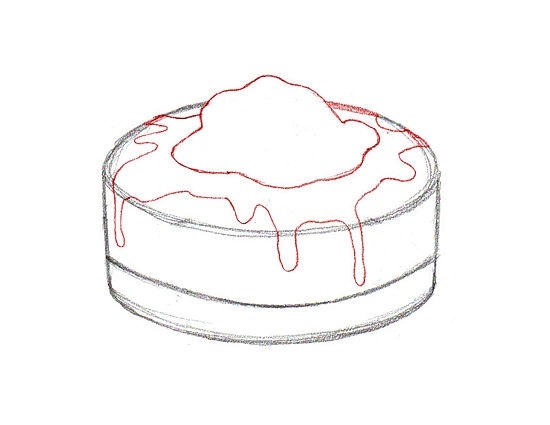 Красивые рисунки тортов для срисовки007